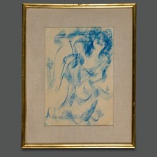 Antonio Mancini Pastello Inizi '900 Archiviato