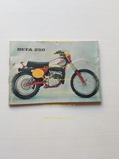 Beta 250 Enduro 1977 manuale uso manutenzione libretto originale