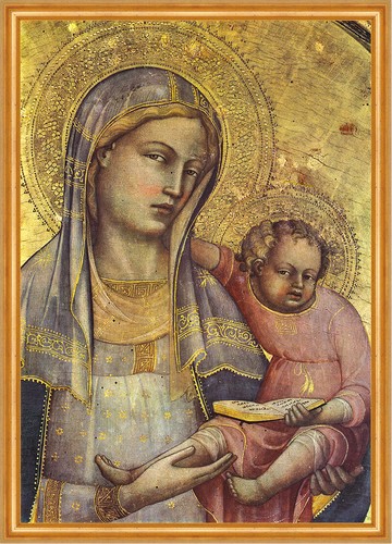 Trittico madonna con bambino - madonna,