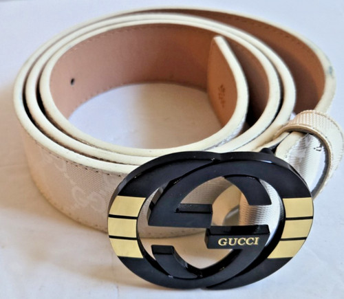 Gucci cintura bianca metallo