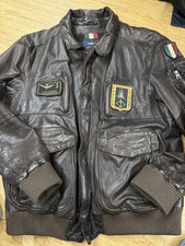 GIUBBOTTO ANTI G AERONAUTICA MILITARE PILOTA IN PELLE TAGLIA 52