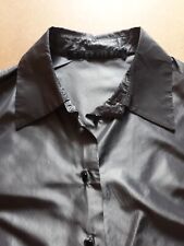 Camicia classica da donna con maniche a 3/4 in misto seta grigio Guerriero Tg.42