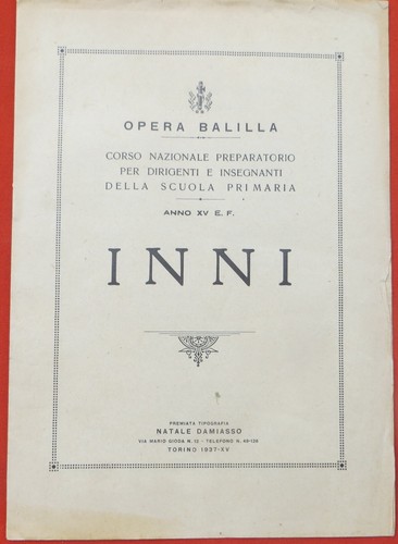 1937 opera nazionale balilla - opera,
