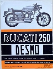 F019 OPUSCOLO PUBBLICITARIO MOTO DUCATI 250 DESMO CON CARATTERISTICHE ANNI 50/60