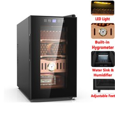 Raffrescatore Sigari Elettrico Humidor Cedro Legno Scaffale Conservazione 200 Sigari Touch Control