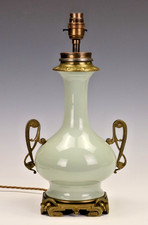 Fine French Celadon Table Lamp