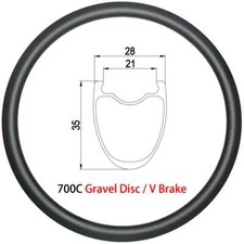 Clincher bici ghiaia carbonio