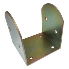 Staffa supporto a U per travi in legno lamellari, montaggio a muro o pilastri