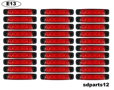 30 X Segnalatore Luce Ingombro 6 Led Smd 24v  Rosso Camion Per Daf Man Scania