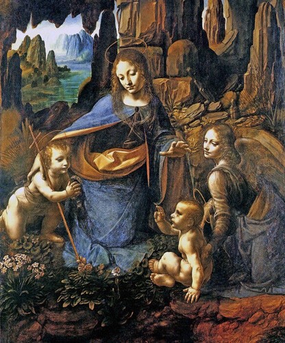 Vergine delle rocce bambino - vergine,