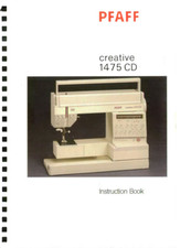 PFAFF Creative 1475 CD Manuale