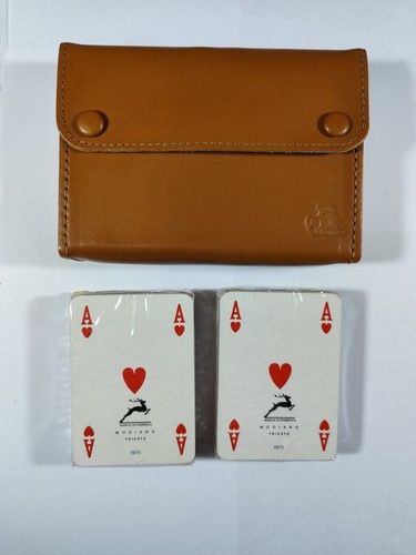 Cofanetto cuoio con carte - cofanetto, in
