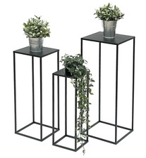 Sgabello fiori metallo nero