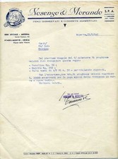 Lettera   Nosengo & Morando - Pesci Conservati e Conserve Alimentari - RIPOSTO