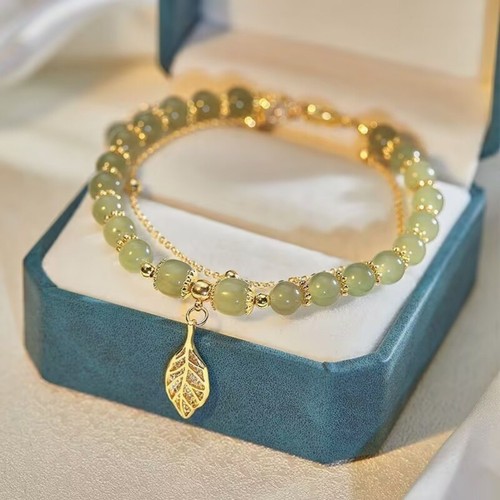 Bracciale vetro verde fatto - vetro, a