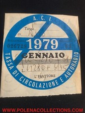  BOLLO AUTO EPOCA ORIGINALE