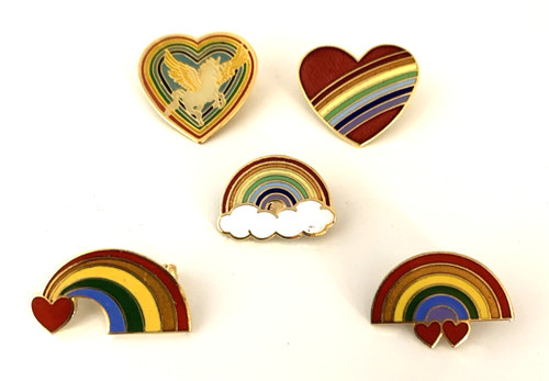 Spille smaltate arcobaleno - , |