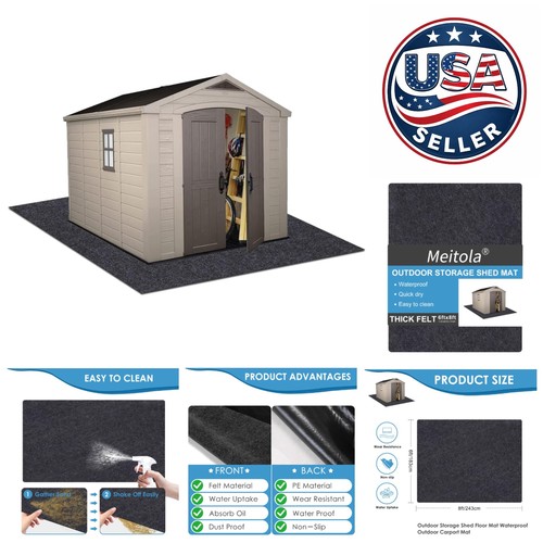 Non slip outdoor carport mat - non-slip,