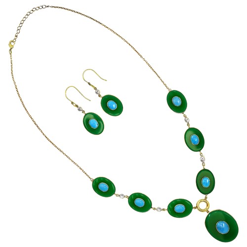 Set orecchini collana oro - , 18