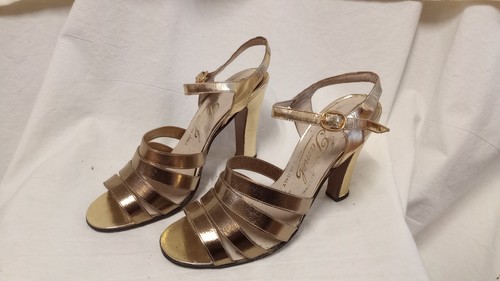 Scarpe dorate usate solo - n.36,