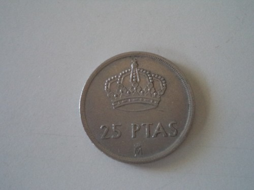 Moneta spagna pesetas - moneta, 25