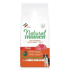 Trainer Natural Adult Medium con Manzo Fresco e Riso 12 kg - Crocchette per Cani
