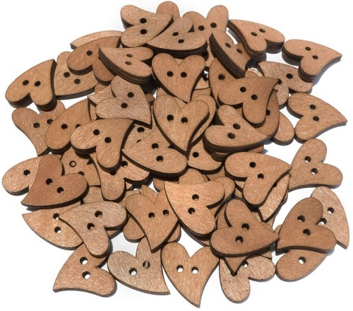 100 bottoni cuore in - x,