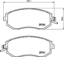 BREMBO P 78 021 Kit pastiglie