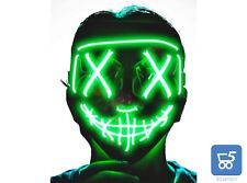Maschera LED Halloween Purge Mask LED Illuminazione Party Unisex Festa Horror