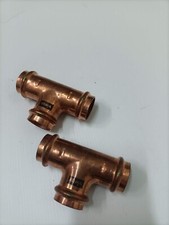 2 pz. VIEGA Tee Femmina Ø28 In Rame A Pressare - Acqua