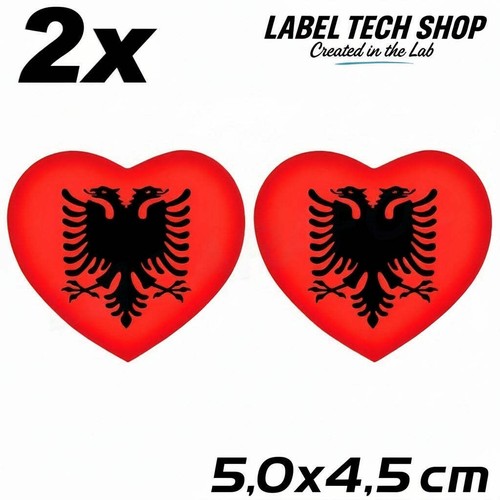 Adesivi cuore albania - adesivi,