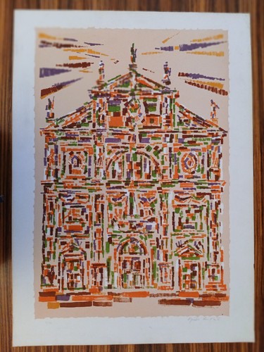 Litografia colori anni - litografia, a
