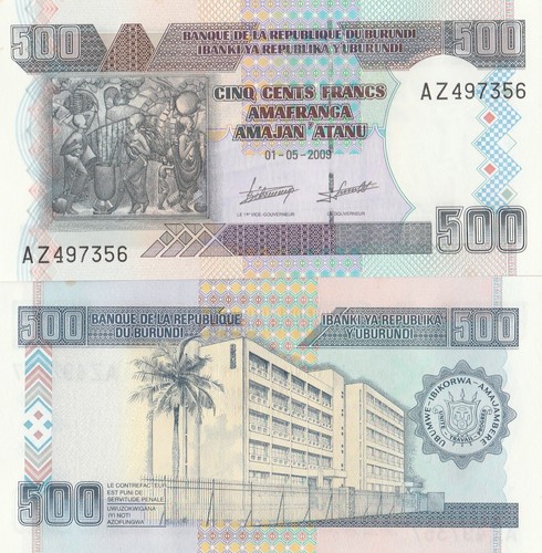Burundi banconota 500 franchi - burundi,