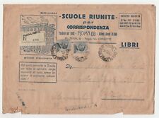 STORIA POSTALE - 1926 REGNO PIEGHI LIBRI C.30 2 VALORI SU RACCOMANDATA Z/8773
