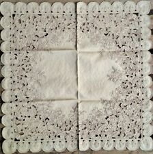 Centrotavola misto lino Quadrato 90x90 cm Classico Ricercato Elegante Ecrù Beige