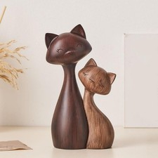 2x Statua Di Gatto Decorativa