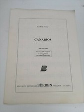 CANARIOS GASPAR SANZ BERBEN PER CHITARRA PARTITURA SPARTITI MUSICALI
