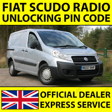 ✅FIAT SCUDO AUTORADIO NAVIGAZIONE SBLOCCO PIN CODICE PER TUTTI I MODELLI✅