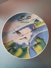 PERUZZI OSVALDO PIATTO IN MAIOLICA GRAN FUOCO CM.31 "VOLO SULLE NUVOLE"