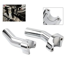 Alza manubrio 4" pullback cromato per Harley barra 1" Dyna Softail Road King