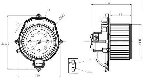 Ventola abitacolo 34269 - , nrf