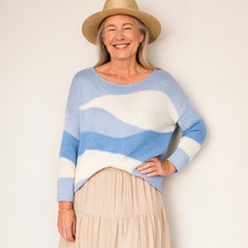 Maglione legno navi stampa