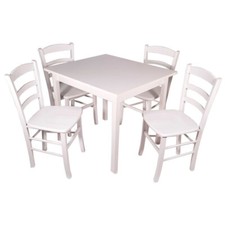 Set 1tavolo bianco 80legno - 1tavolo, 80×80legno