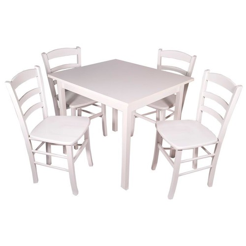 Set 1tavolo bianco - , 80×80legno