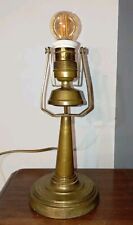 RARA LAMPADA BASCULANTE TAVOLO/PARETE  VINTAGE IN OTTONE E INTERRUTTORE CERAMICA