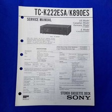 SONY TC-K222ESA TC-K890ES