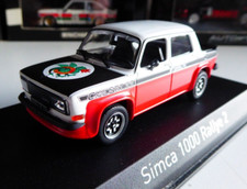 1/43 Norev Simca 1000 Rallye 2 Coupe SRT 1977 Tacoma White Red Racing Team