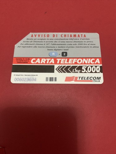 Scheda telefonica telecom - telefonica, r2