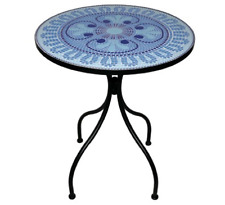 TAVOLO IN ACCIAIO DECOJARDEN HELLAS piano in ceramica decorata