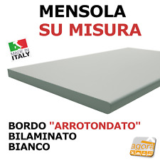 MENSOLA PER SCAFFALI RIPIANO SU MISURA BIANCO BORDO ARROTONDATO X NEGOZIO CASA